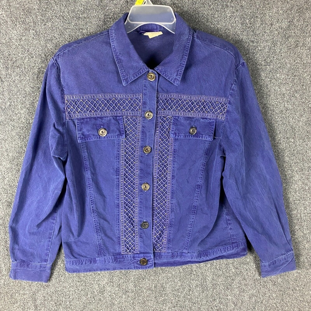 Vintage Saint Germain Jacket Women's XL 100% Cotton Extra Large‎ Button Up